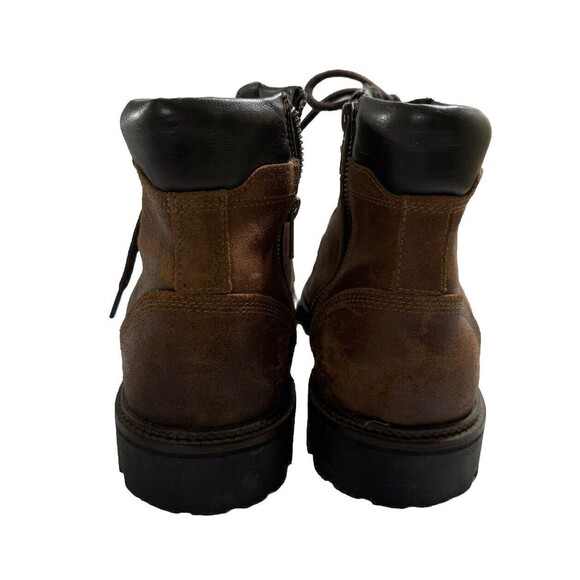 Flag LTD Men's Leather Boots SZ 11 M Brown Thick Soles Marsen Toe Made In Brazil - Picture 2 of 7